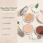 Base de maquillaje mineral prensada 4 en 1 PÜR con SPF 15