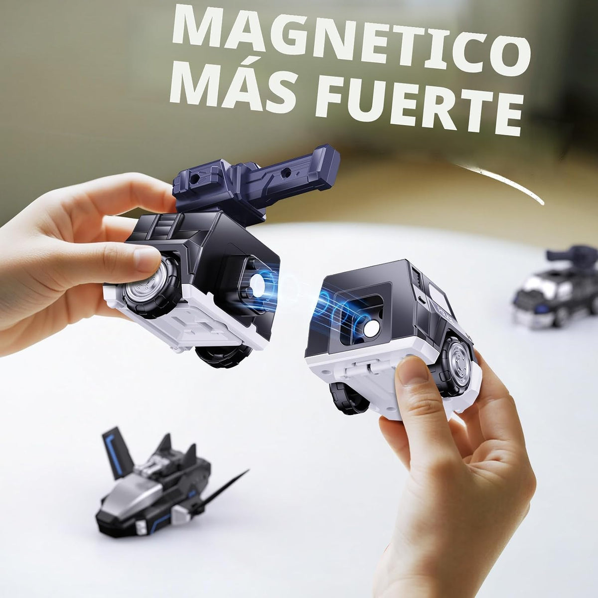 Camiones de policía transformables magnéticos 5 en 1, juguetes de r...