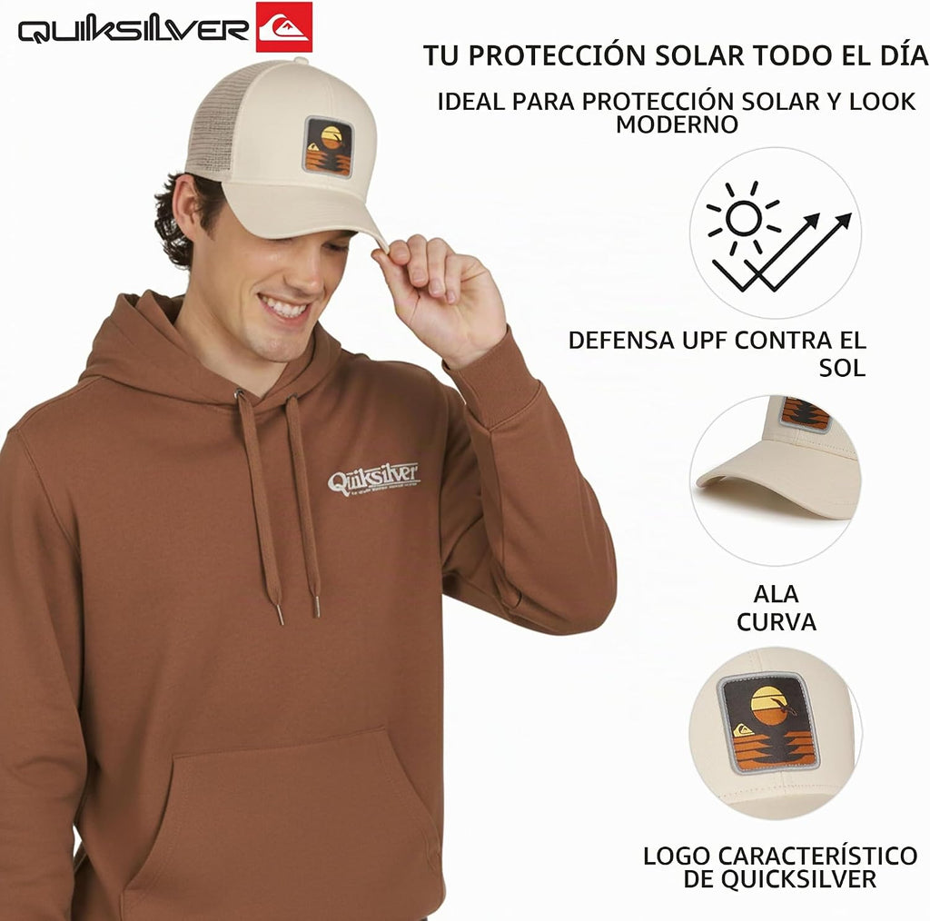 Quiksilver Gorra de béisbol de algodón premium ajustable con cierre...