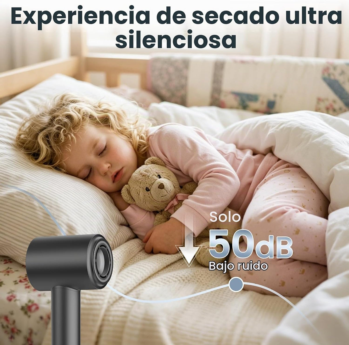 Fentgo Secador de pelo, secador iónico de alta velocidad con difuso...