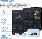 TOZO NC9 Auriculares inalámbricos híbridos con cancelación activa d...