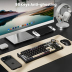 RK ROYAL KLUDGE Teclado mecánico inalámbrico N99, diseño del 96%, c...