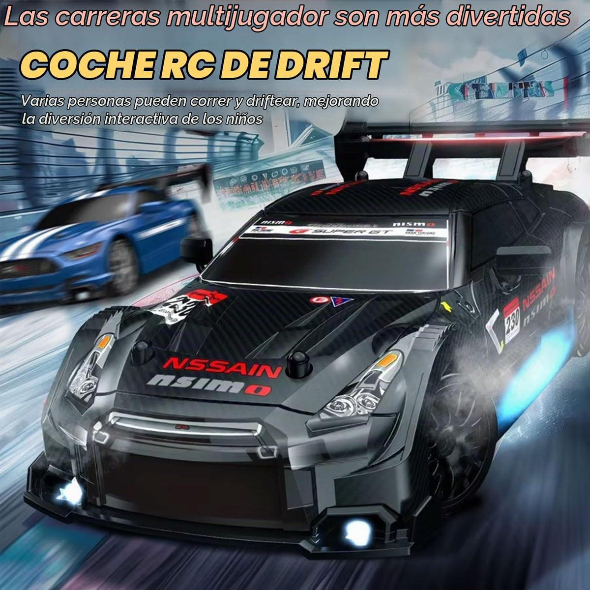 KAIMIO Coche de deriva RC a escala 1:24 4WD 2.4GHz 30KM\/H de alta...