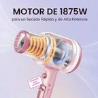 Secador de pelo iónico Wavytalk Blown Away con difusor para cabello...