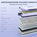 Redragon K745 PRO Teclado inalámbrico de 108 teclas RGB para juegos...