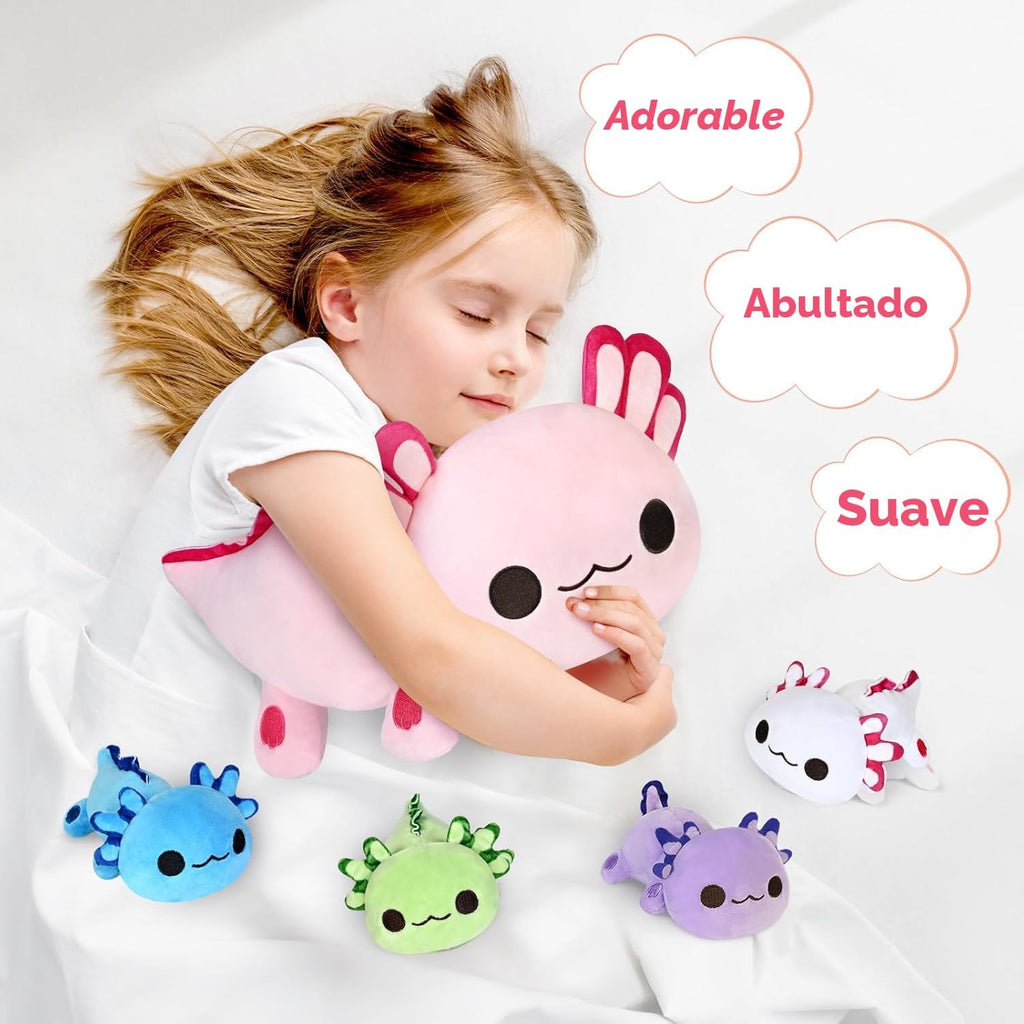 KMUYSL Mamá Peluches con 4 Bebés, Peluche para Niños, Axolotl | Axo...