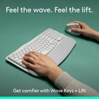 Logitech Wave Keys & Lift Vertical Mouse Combo ergonómico inalámbri...