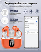 Auriculares inalámbricos, Bluetooth 5.4 Auriculares estéreo y llama...