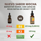 Paquete de 2 gotas orgánicas de vitamina D3 K2 con aceite MCT Omega...