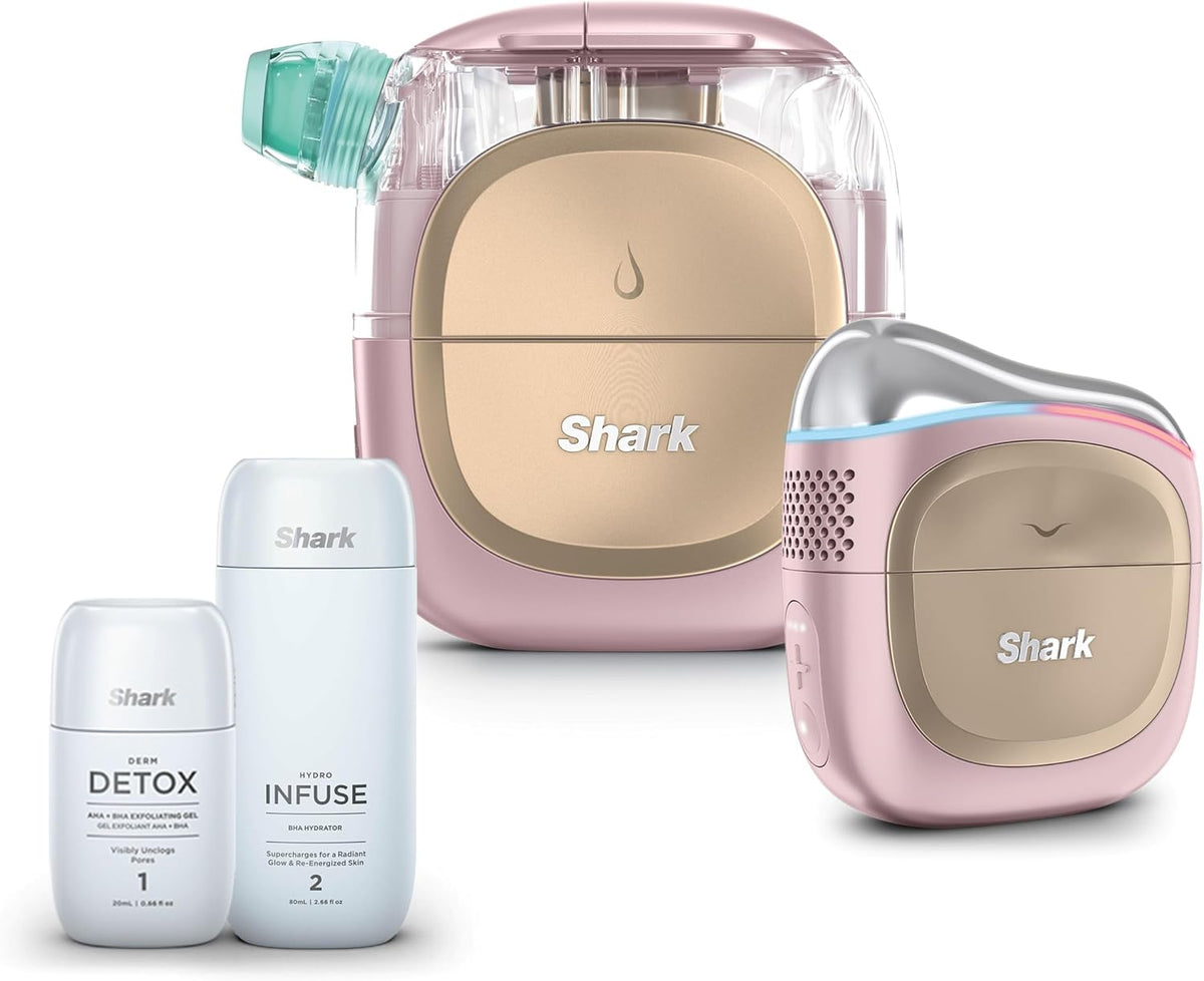 Shark FacialPro Glow + Terapia facial y de contraste 2 en 1 DePuffi...