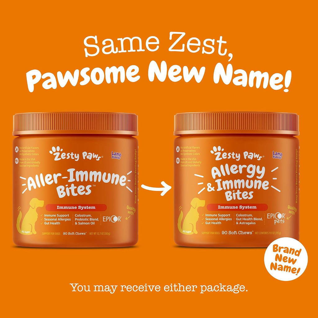 Zesty Paws Mini masticables para alergias para perros, alivio de la...