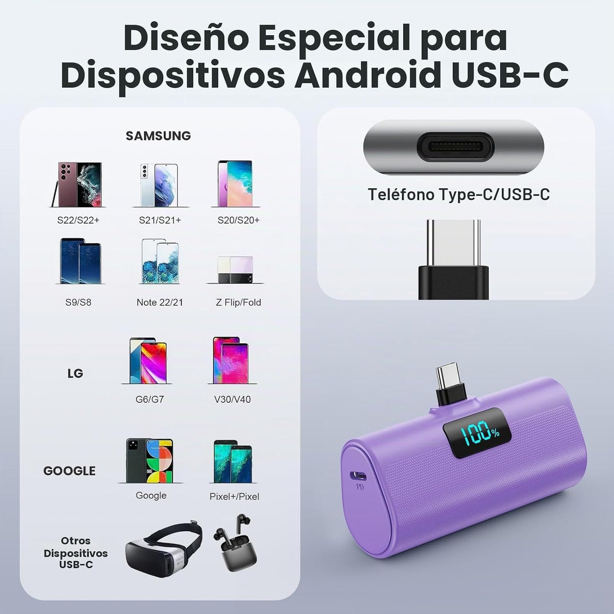 Paquete de 2 cargadores portátiles para iPhone 17\/16\/15, cargador...