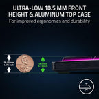 Teclado inalámbrico para juegos Razer BlackWidow V4 de perfil bajo,...