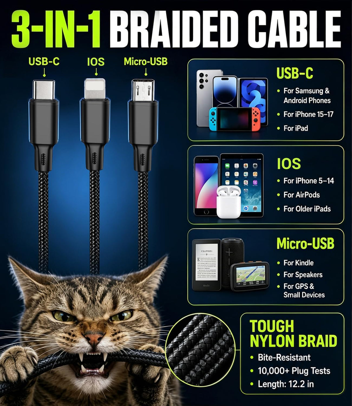 IAPOS Cargador portátil de carga rápida de 60000mAh 22.5W, para ban...