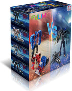 FULIM 8 piezas de minijuguetes de robot de automóvil, figuras de ac...