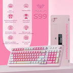 AULA Teclado de 99 teclas, teclado inalámbrico para juegos, teclado...