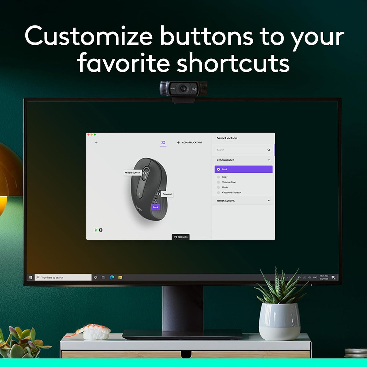 Ratón inalámbrico Logitech Signature M650 L para zurdos, tamaño com...