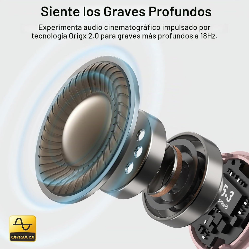 TOZO Auriculares inalámbricos T6 Bluetooth 5.3 con sonido estéreo e...