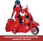 BANDAI Miraculous Ladybug Switch N Go Scooter y Fashion Doll Playse...