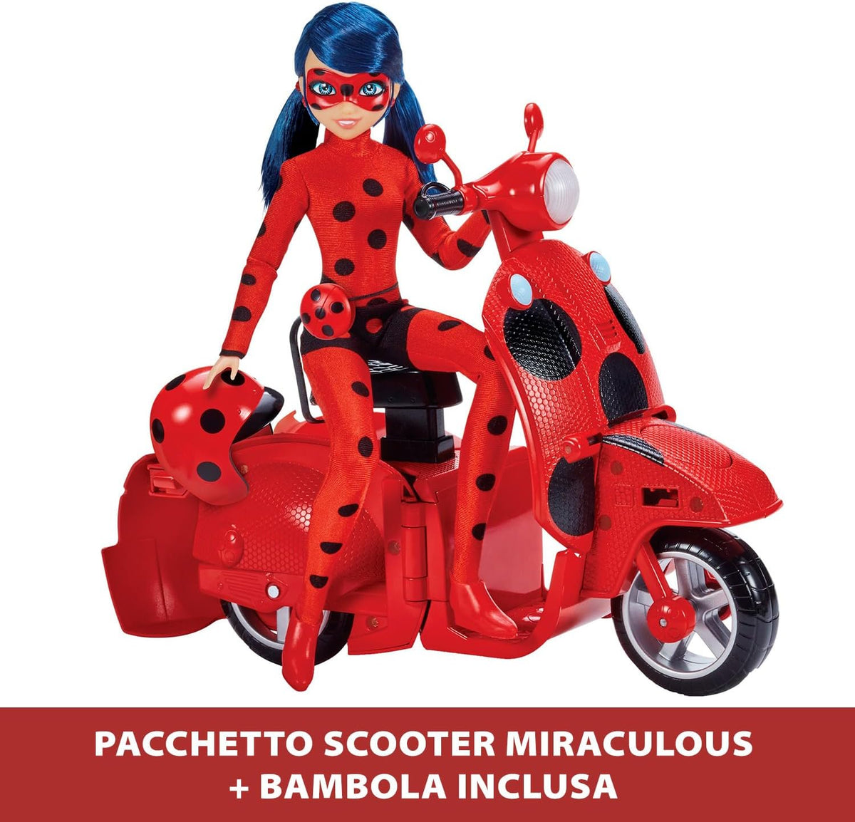 BANDAI Miraculous Ladybug Switch N Go Scooter y Fashion Doll Playse...