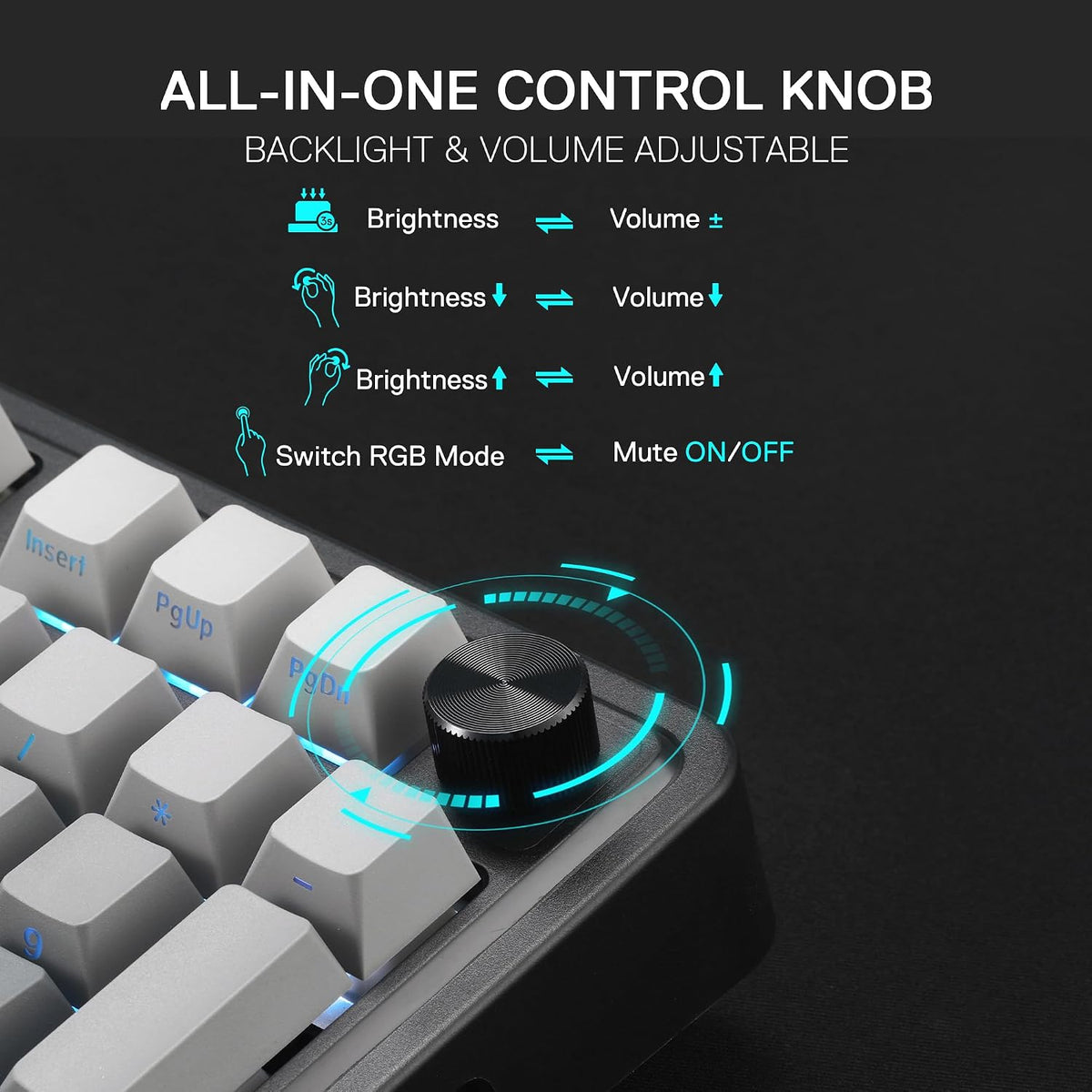 Redragon K686 PRO Teclado mecánico inalámbrico para juegos con junt...