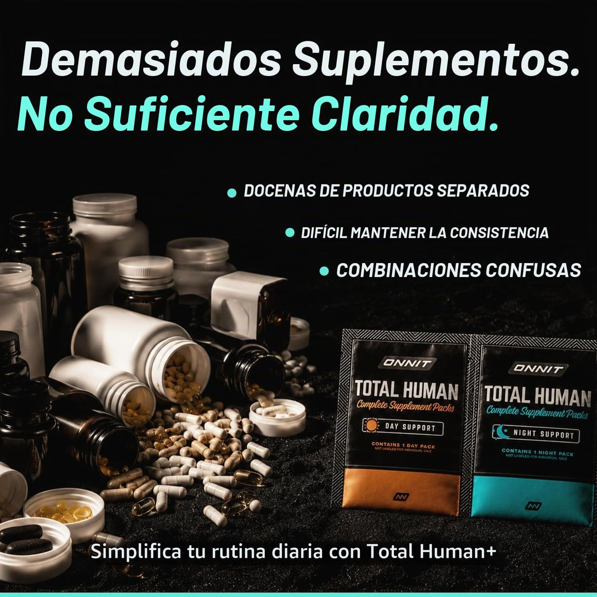 ONNIT Total Human - Paquetes diarios de vitaminas para hombres y mu...
