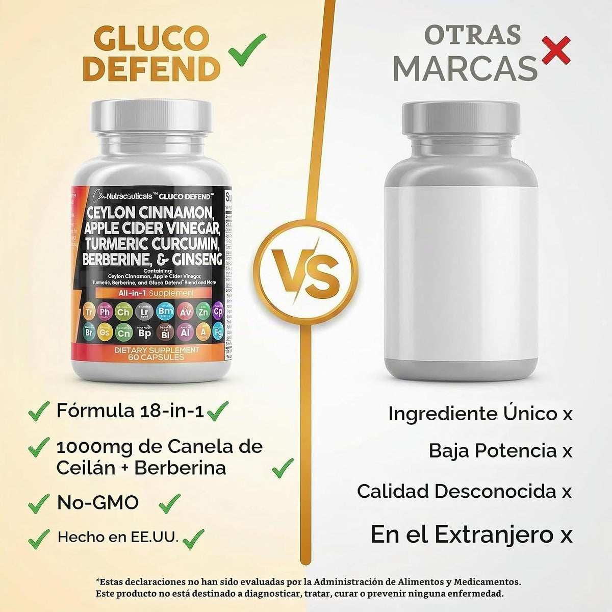 Clean Nutraceuticals Cápsulas de canela de Ceilán + berberina cúrcu...