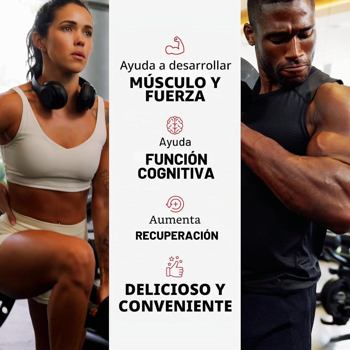 Force Factor Gomitas de monohidrato de creatina, certificado NSF |...