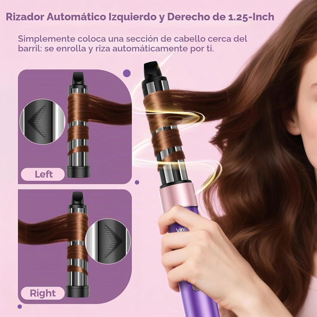 Vincofy Estilizador de aire caliente 7 en 1, cepillo secador de pel...
