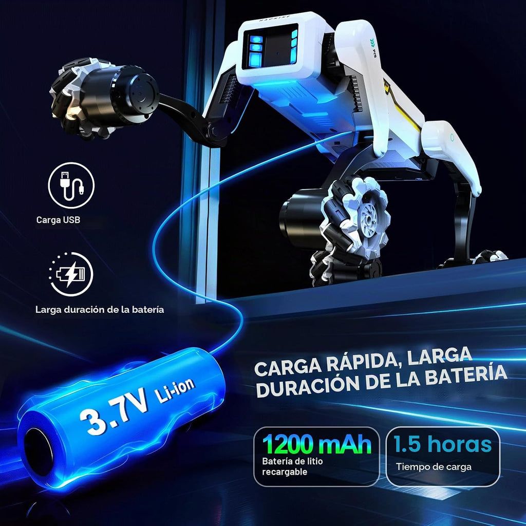 Perro robot inteligente con ruedas, más de 30 acciones biónicas, vo...