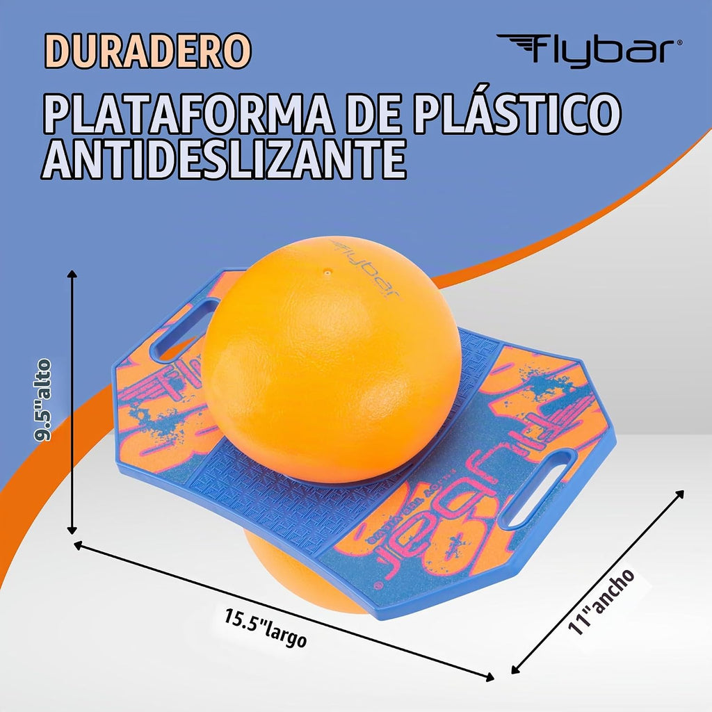 Flybar Pogo - Pelota de truco para niños, tabla de rebote de equili...