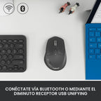 Ratón inalámbrico multidispositivo Logitech M720 Triathalon de tama...