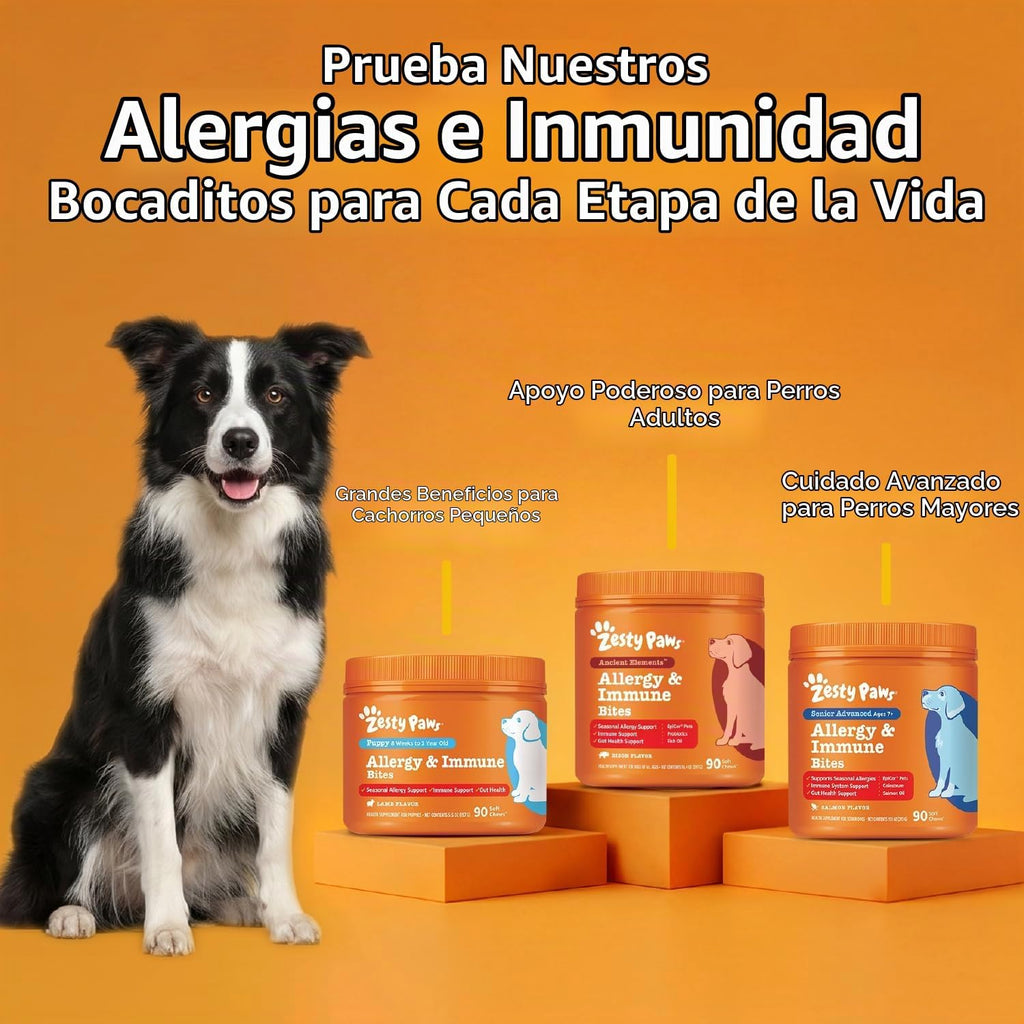Zesty Paws Alivio de la alergia para perros \u2013 Suplemento antip...