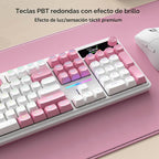 Redragon K762 PRO - Teclado, pantalla y perilla para juegos con jun...