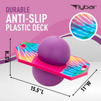 Flybar Pogo - Pelota de truco para niños, tabla de rebote de equili...