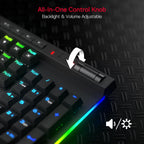 Redragon K580 PRO Teclado inalámbrico para juegos RGB, teclas Macro...