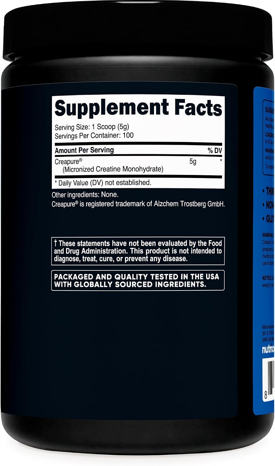 Nutricost Creapure Creatina monohidrato 17.64 oz (paquete de 2)