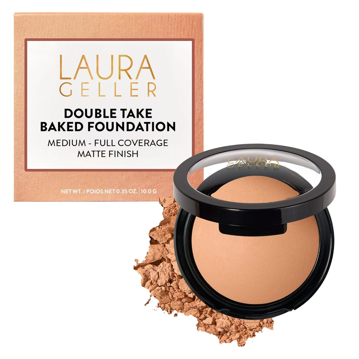LAURA GELLER - Base de maquillaje en polvo de doble toma, acabado m...
