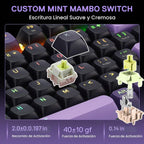 Teclado para juegos RGB inalámbrico Redragon K740 PRO, base y peril...