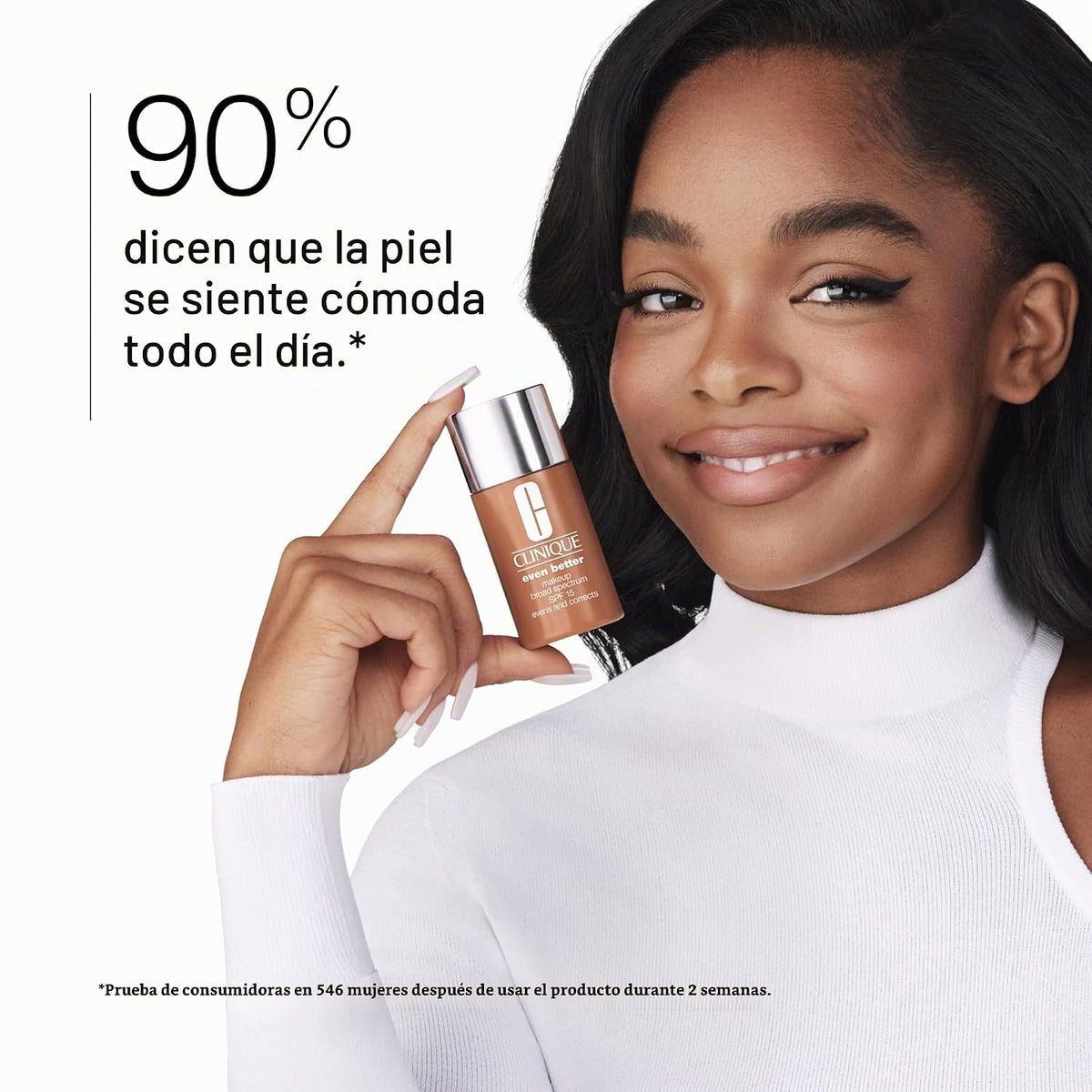Base líquida de maquillaje Clinique Even Better SPF 15 con vitamina...