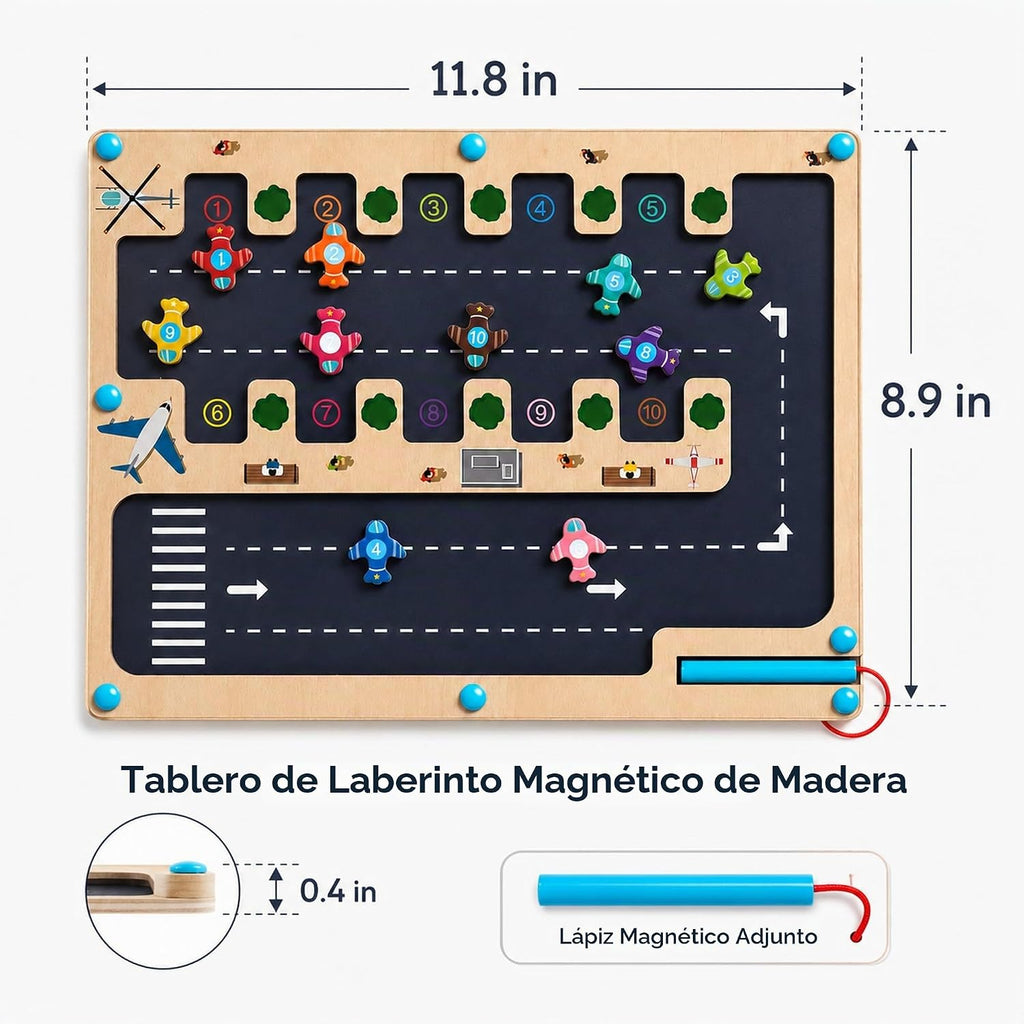 Juguete magnético de laberinto de números para niños de 3 a 5 años,...