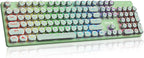 Redragon Teclado mecánico inalámbrico para juegos K710, color verde...