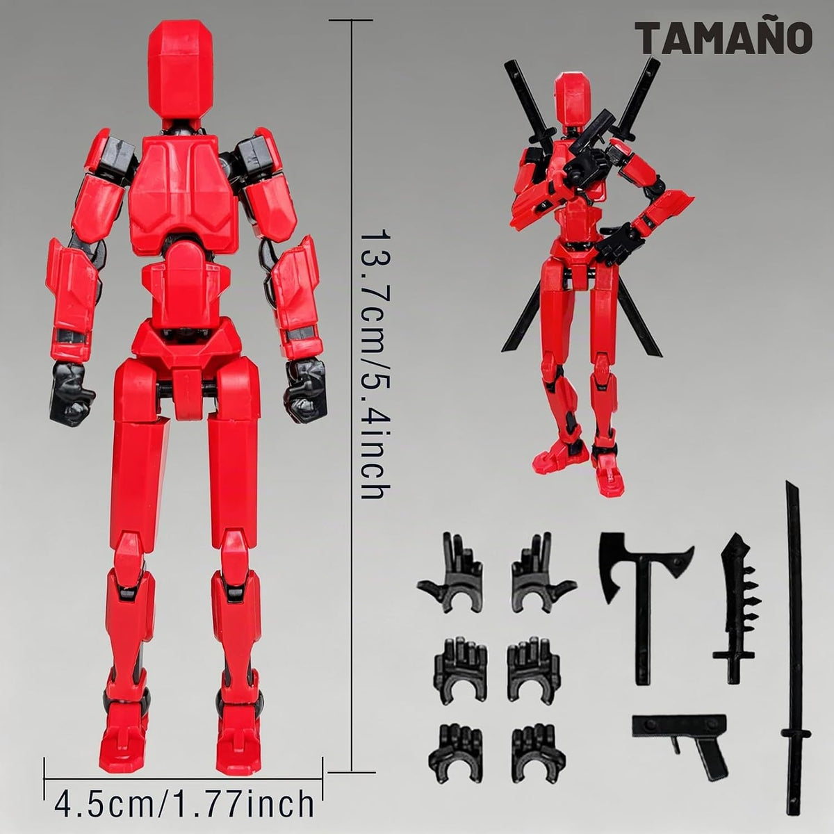 Aminexus Juego de figuras de acción T13, paquete de 7, figuras móvi...