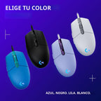 Logitech G203 Wired Gaming Mouse - Black | LIGHTSYNC RGB, memoria i...