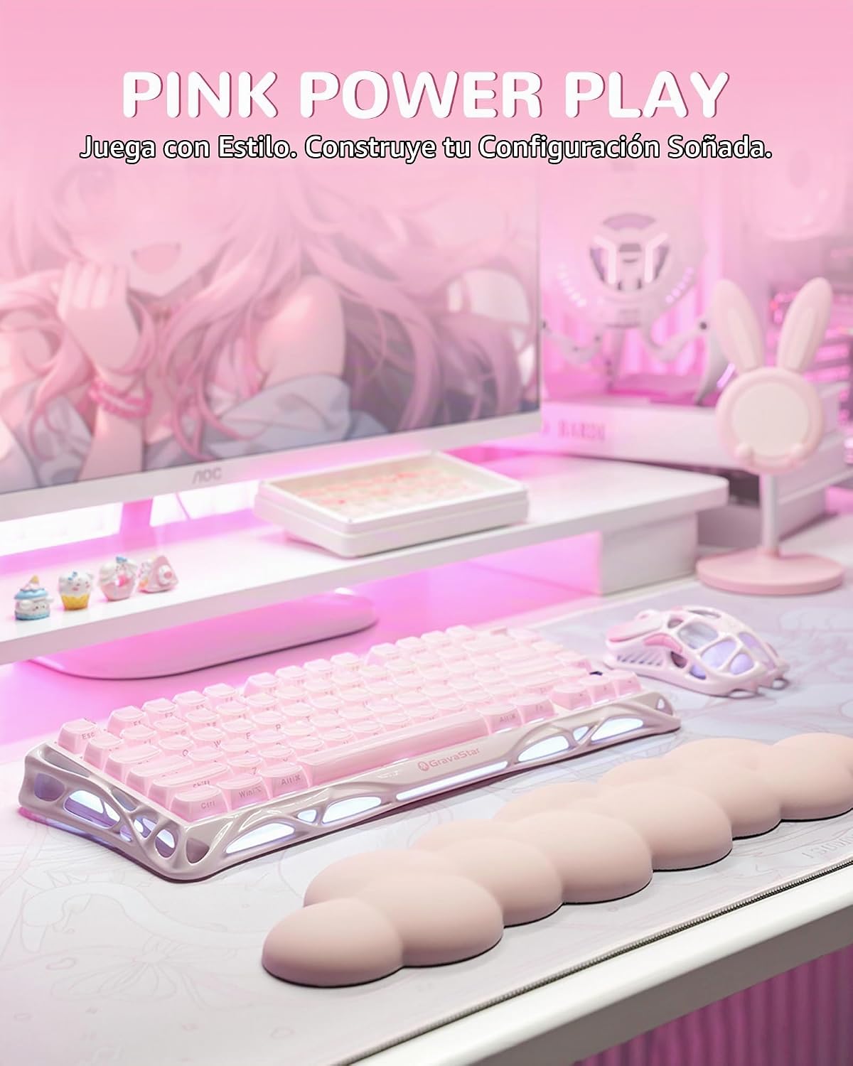 GravaStar Mercury K1 75% Teclado mecánico inalámbrico para juegos c...