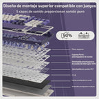 RK ROYAL KLUDGE Teclado mecánico inalámbrico S98 con pantalla intel...