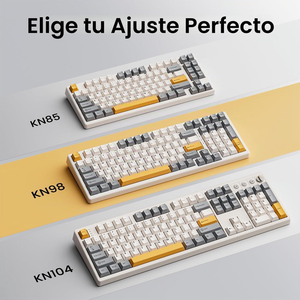 Kisnt Teclado mecánico inalámbrico KN85, diseño del 75%, Bluetooth\...