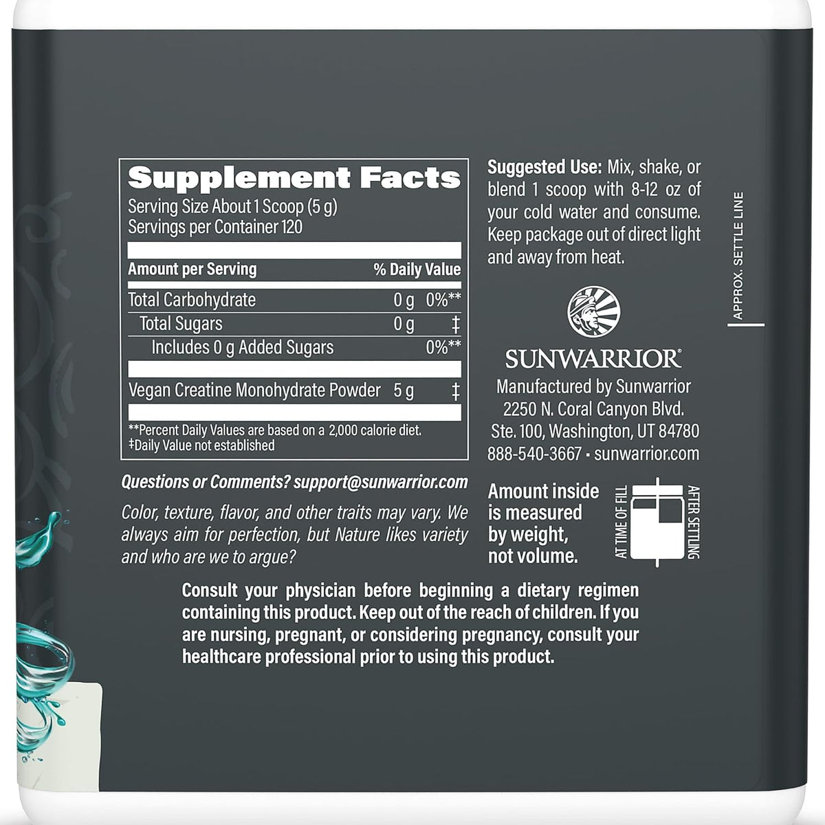 Sunwarrior Suplemento de recuperación de monohidrato de creatina en...