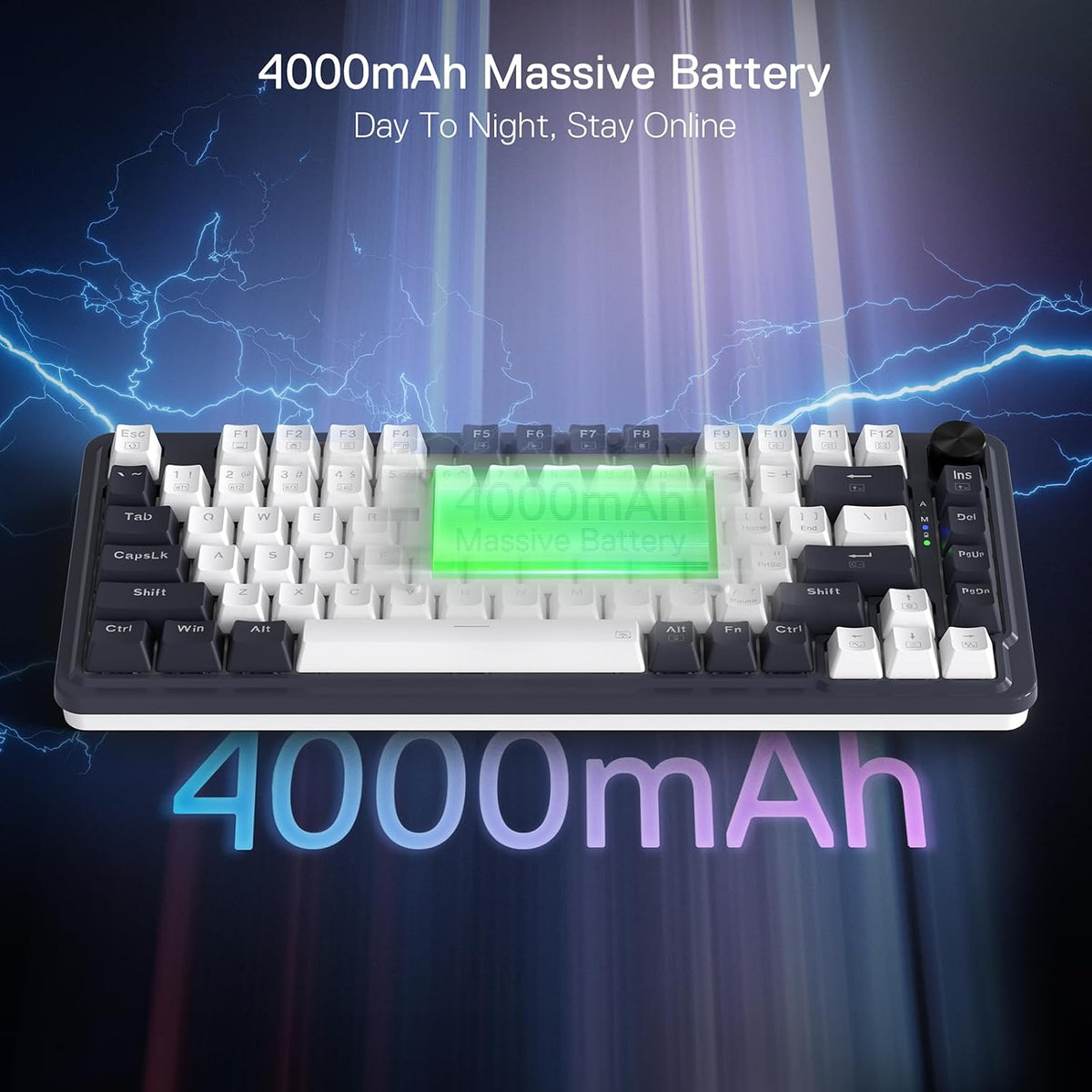 Redragon K673 PRO Teclado inalámbrico de 81 teclas RGB para juegos...