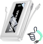 Moihosso Cargador portátil Power Bank 50000mAh con cables incorpora...